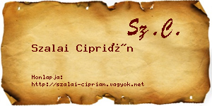 Szalai Ciprián névjegykártya