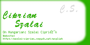ciprian szalai business card